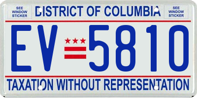 DC license plate EV5810