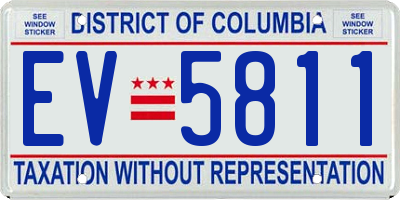 DC license plate EV5811
