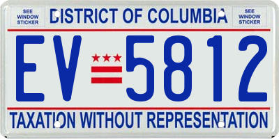 DC license plate EV5812