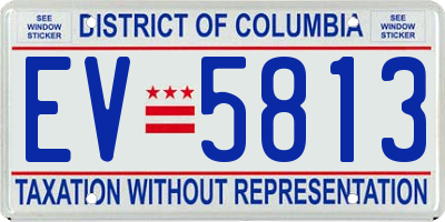 DC license plate EV5813