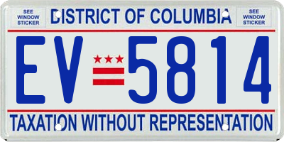 DC license plate EV5814