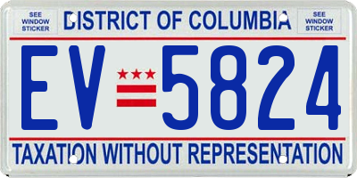 DC license plate EV5824