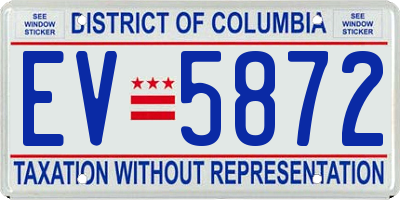 DC license plate EV5872