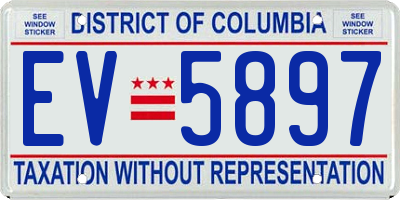 DC license plate EV5897