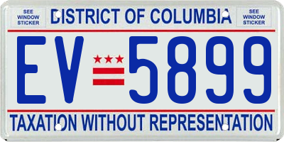 DC license plate EV5899