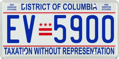 DC license plate EV5900