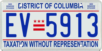 DC license plate EV5913