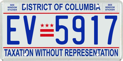 DC license plate EV5917