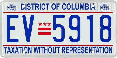 DC license plate EV5918
