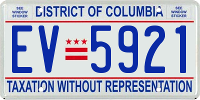 DC license plate EV5921