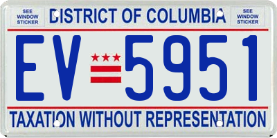 DC license plate EV5951