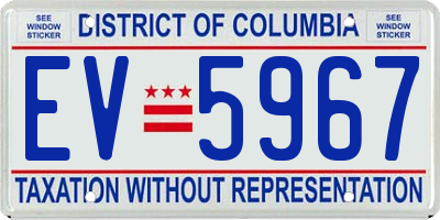 DC license plate EV5967