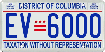 DC license plate EV6000