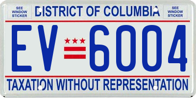 DC license plate EV6004