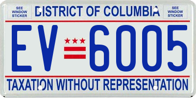 DC license plate EV6005
