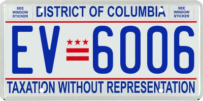 DC license plate EV6006