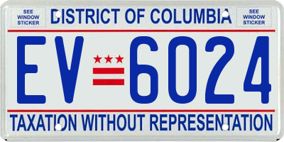 DC license plate EV6024