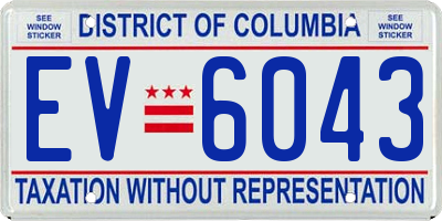 DC license plate EV6043
