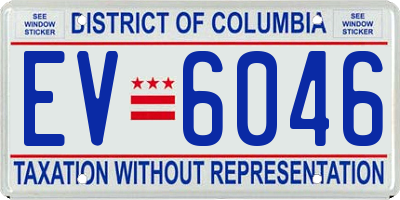 DC license plate EV6046