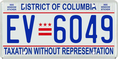 DC license plate EV6049