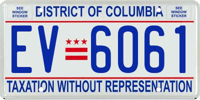 DC license plate EV6061