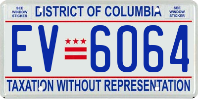 DC license plate EV6064