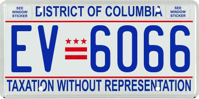 DC license plate EV6066
