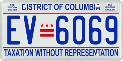 DC license plate EV6069