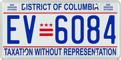DC license plate EV6084