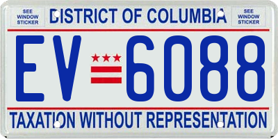 DC license plate EV6088