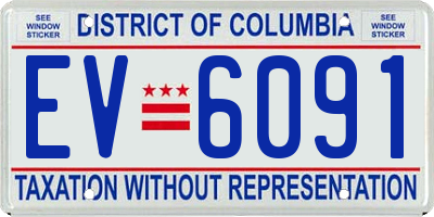 DC license plate EV6091