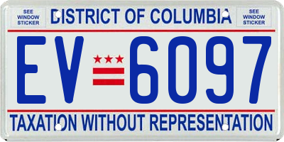 DC license plate EV6097