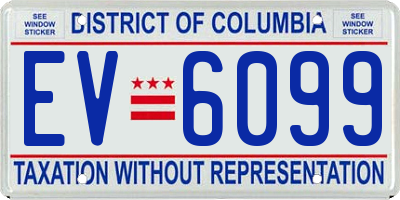 DC license plate EV6099