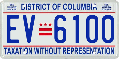 DC license plate EV6100