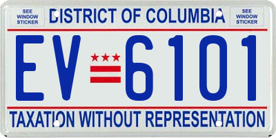 DC license plate EV6101