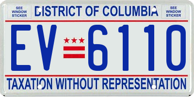 DC license plate EV6110