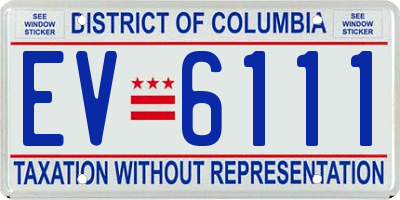 DC license plate EV6111