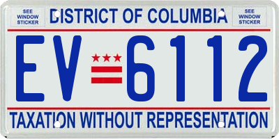 DC license plate EV6112