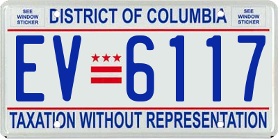 DC license plate EV6117