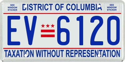 DC license plate EV6120