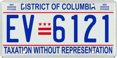 DC license plate EV6121