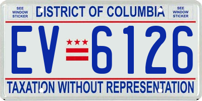 DC license plate EV6126