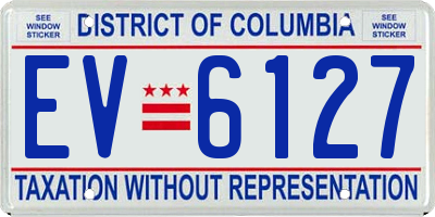 DC license plate EV6127