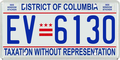 DC license plate EV6130