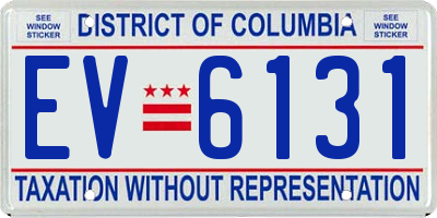 DC license plate EV6131
