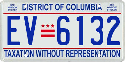 DC license plate EV6132