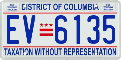 DC license plate EV6135