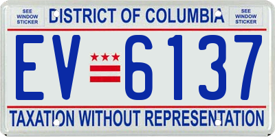 DC license plate EV6137