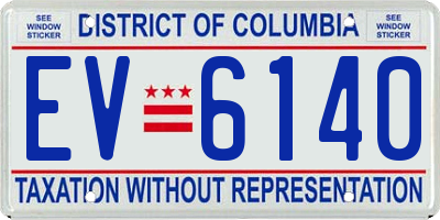 DC license plate EV6140