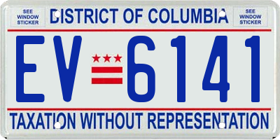 DC license plate EV6141